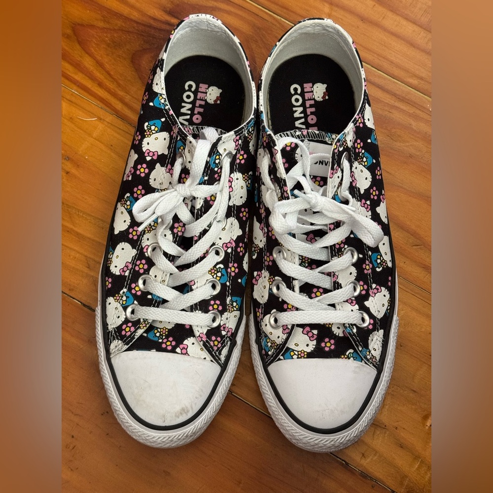 Converse Hello Kitty Sneakers With Flowers
